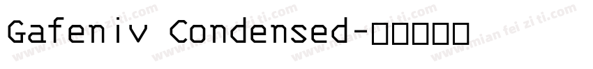 Gafeniv Condensed字体转换